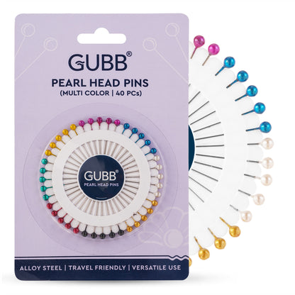 GUBB PEARL HEAD PIN (MULTI COLOR)38 MM(PACK OF 40)