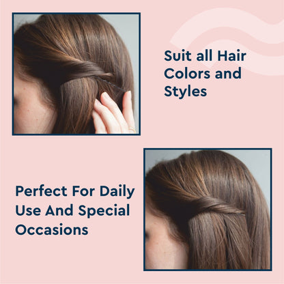 GUBB HAIR PIN 6CM CURVE 24PCS/SET (12 BLACK & 12 BROWN)