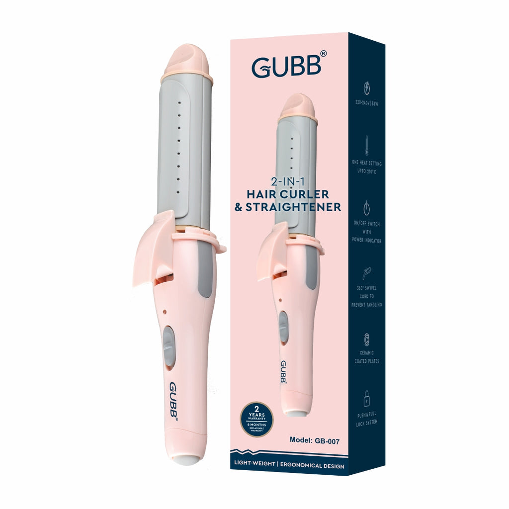 2 In 1 Hair Curler & Straightener (GB-007)