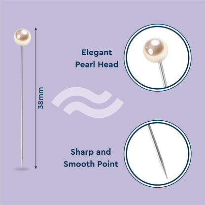 GUBB PEARL HEAD PIN (MULTI COLOR)38 MM(PACK OF 40)