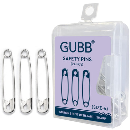 GUBB Safety Pin Size 4 (Pack Of 24)