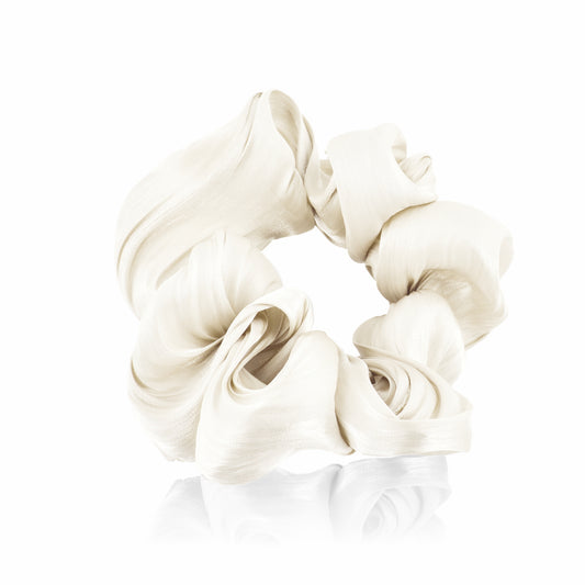 White Satin Scrunchie