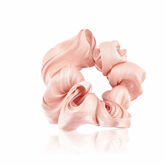 Light Pink Satin Scrunchie