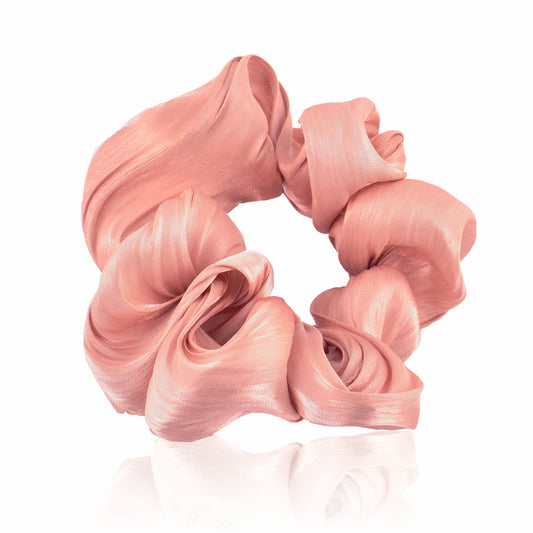 Dark Pink Satin Scrunchie