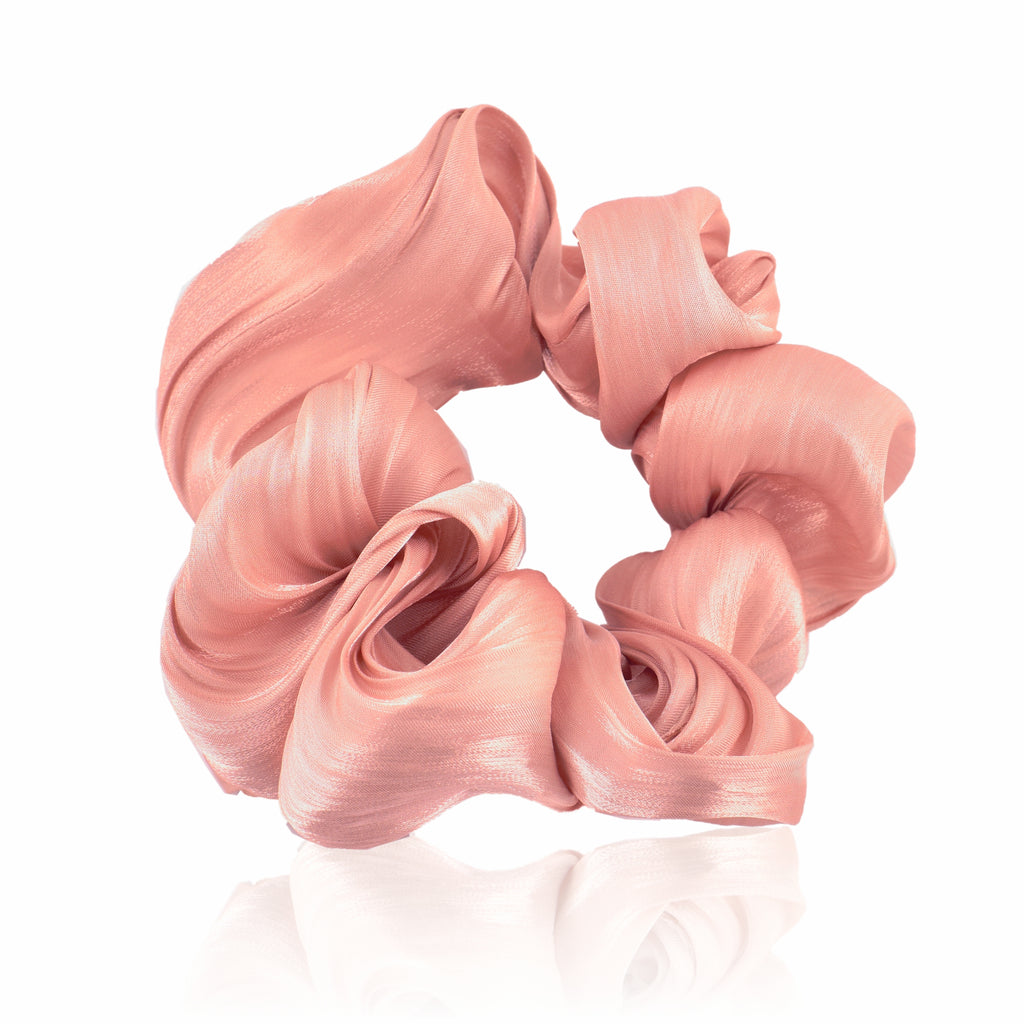 Dark Pink Satin Scrunchie