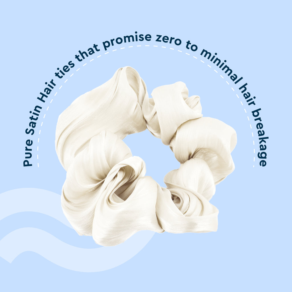 White Satin Scrunchie