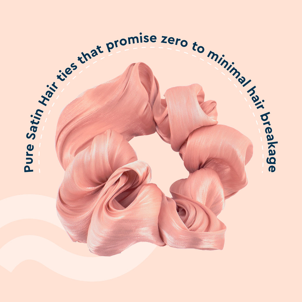 Dark Pink Satin Scrunchie