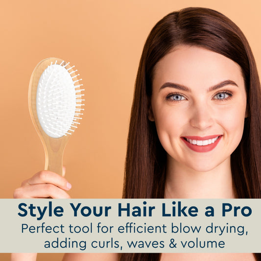 Wooden Hues Oval Hair Brush Broad