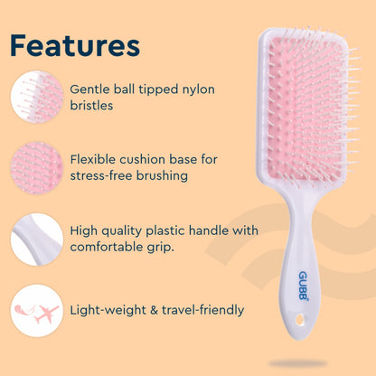GUBB PADDLE HAIR BRUSH (TOPICAL BOOM) GB-LH-001