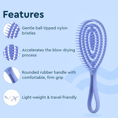 GUBB VENTS OVAL HAIR BRUSH GB-LH008 (FRENCH HUES)