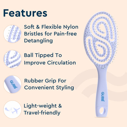 GUBB FRENCH HUES OVAL VENT BRUSH (8881)