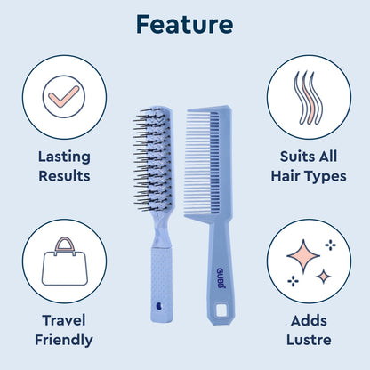 GUBB STYLING COMBO 1N VENT HAIR COMB + 1N HAIR BRUSH (SANTORINI HUES) GB-LH-036