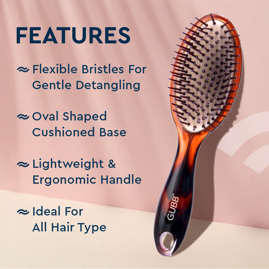 SHELL RANGE OVAL CUSHIONED BRUSH (LARGE)