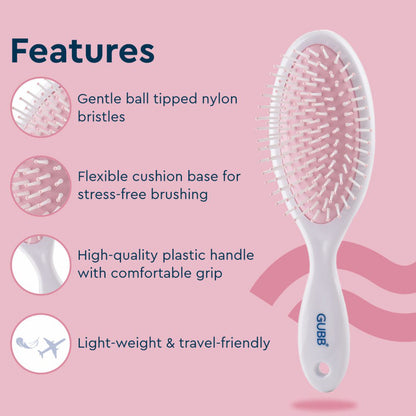 GUBB OVAL HAIR BRUSH (TOPICAL BOOM) GB-LH-045
