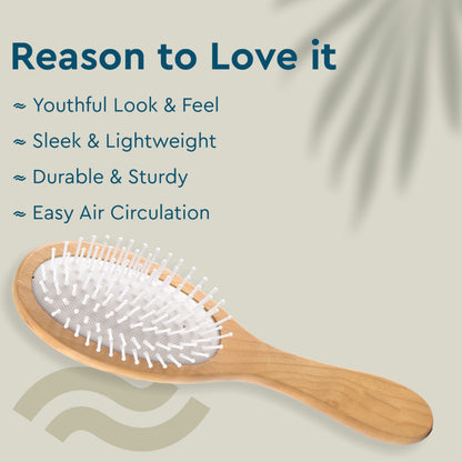 GUBB OVAL HAIR BRUSH GB-LH-041 ( WOODEN HUES)