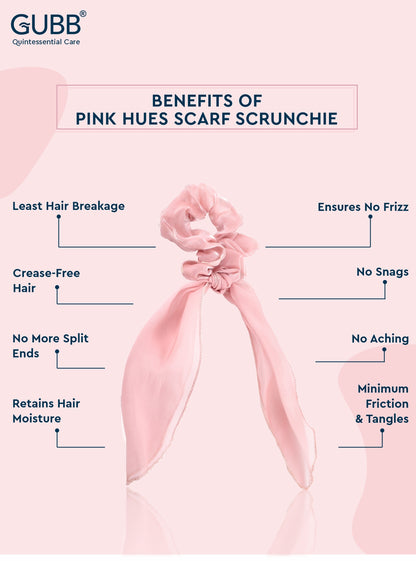 GUBB PINK HUES SCARF SCRUNCHIE (GB-HA-27)