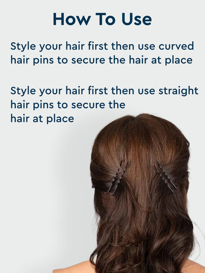 GUBB HAIR PIN 4.5CM 24 PCS (12 PCS STRAIGHT & 12 CURVED)