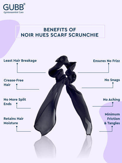 GUBB NOIR HUES SCARF SCRUNCHIE (GB-HA-26)