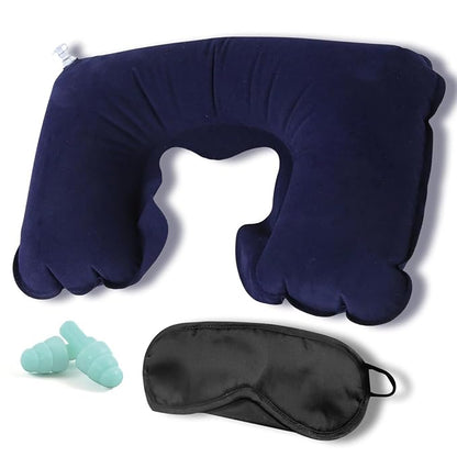 Travel Sleeping Kit (Neck Pillow, Eye Mask & Ear Plug)