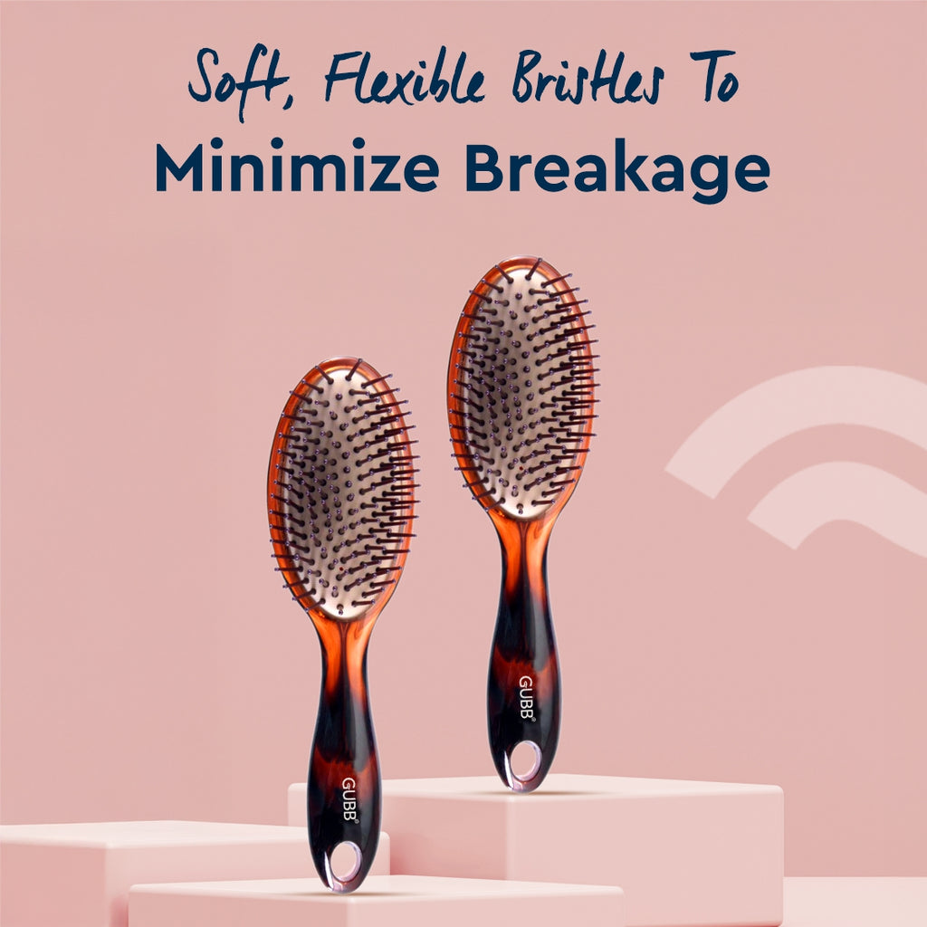 SHELL RANGE OVAL CUSHIONED BRUSH (LARGE)
