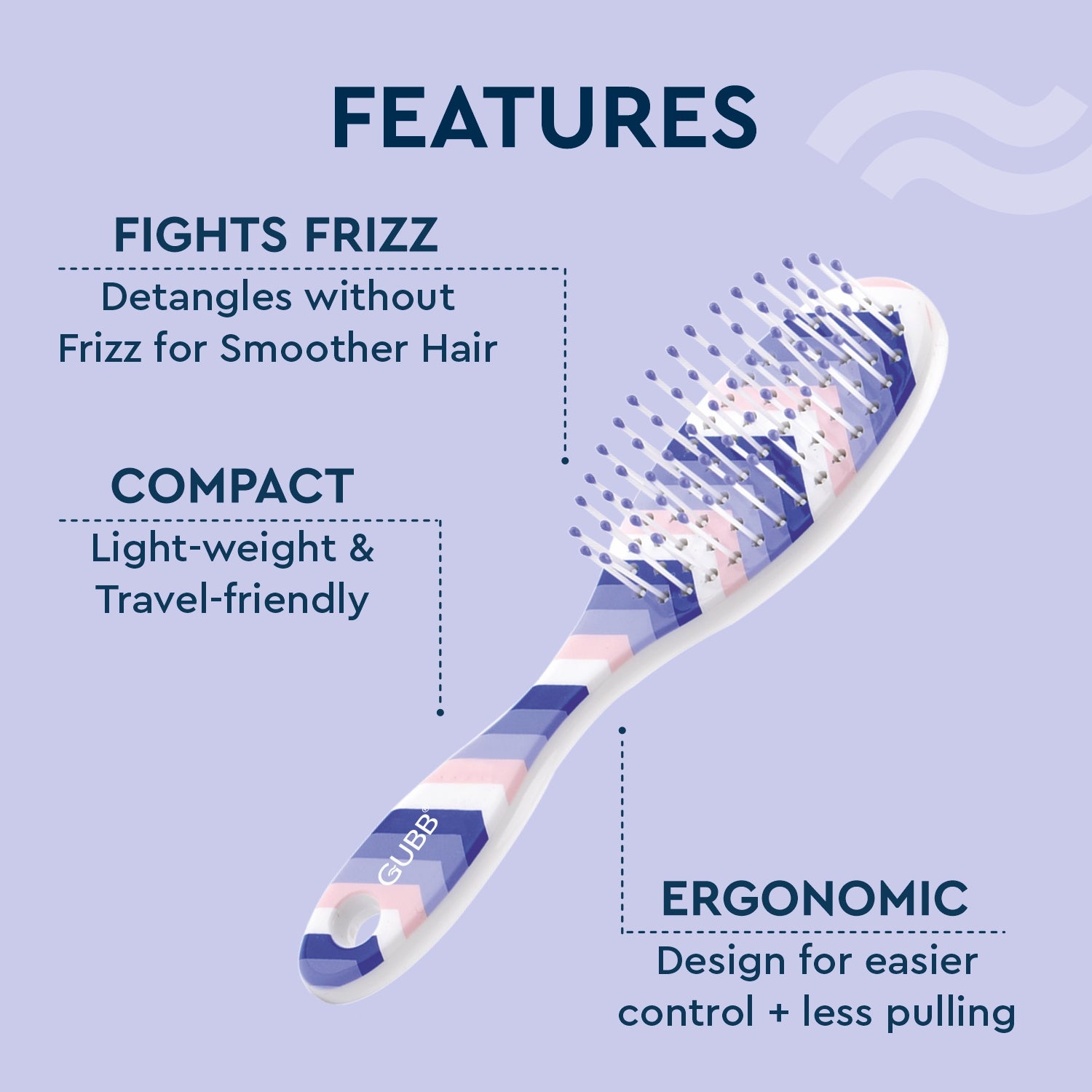 Scottish Oval Cushion Mini Hair Brush