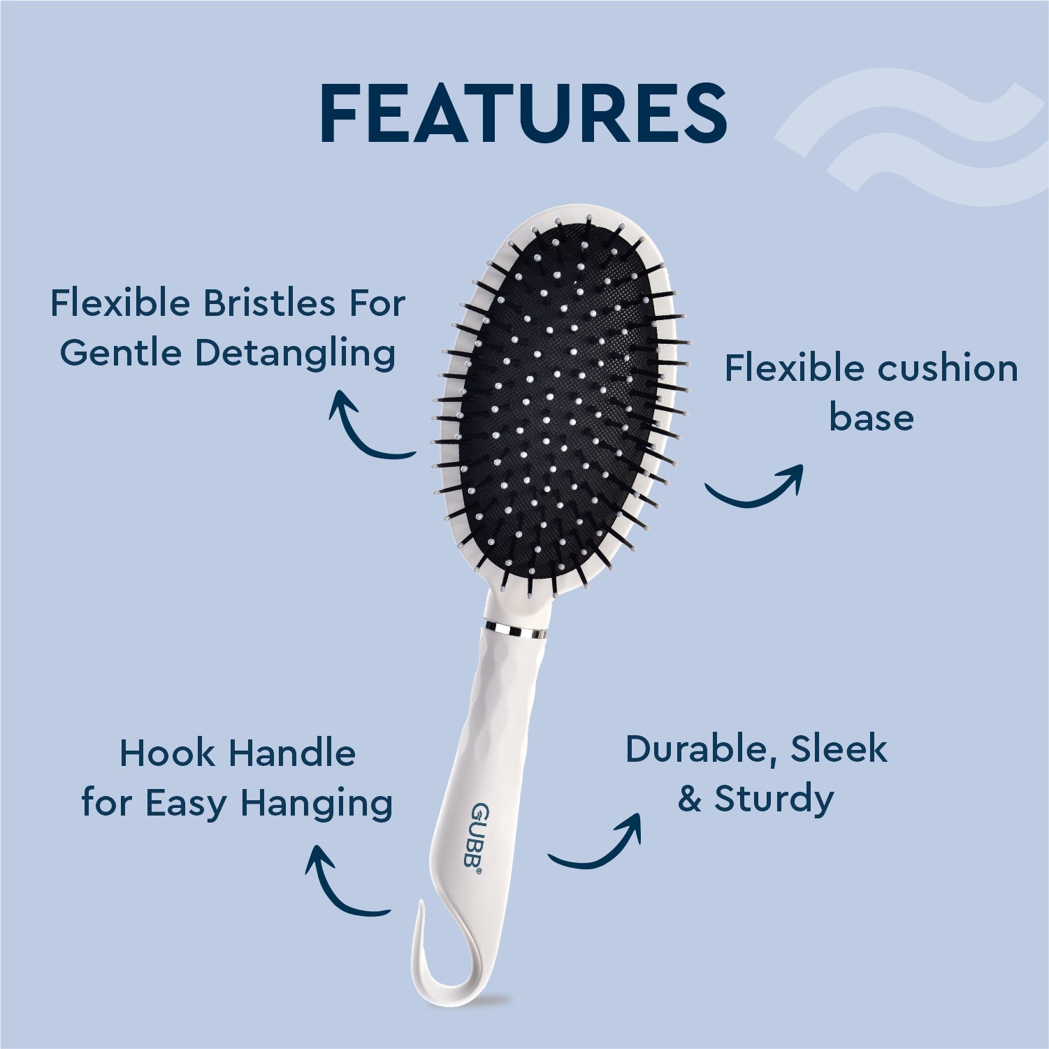 Serenity Hues Oval Cushion Hair Brush