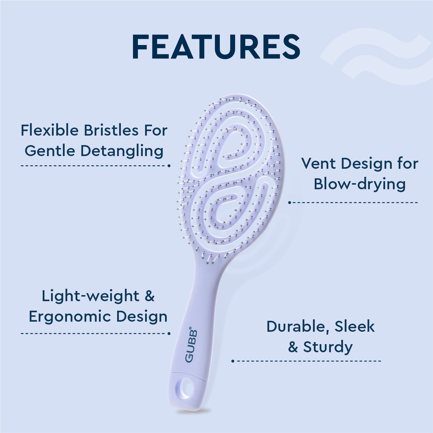 French Hues Vents Oval Hair Brush