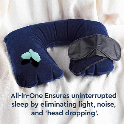 Travel Sleeping Kit (Neck Pillow, Eye Mask & Ear Plug)