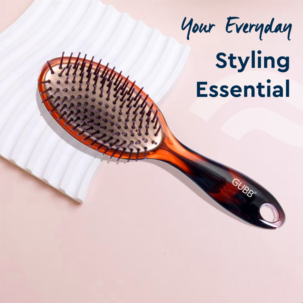 SHELL RANGE OVAL CUSHIONED BRUSH (LARGE)