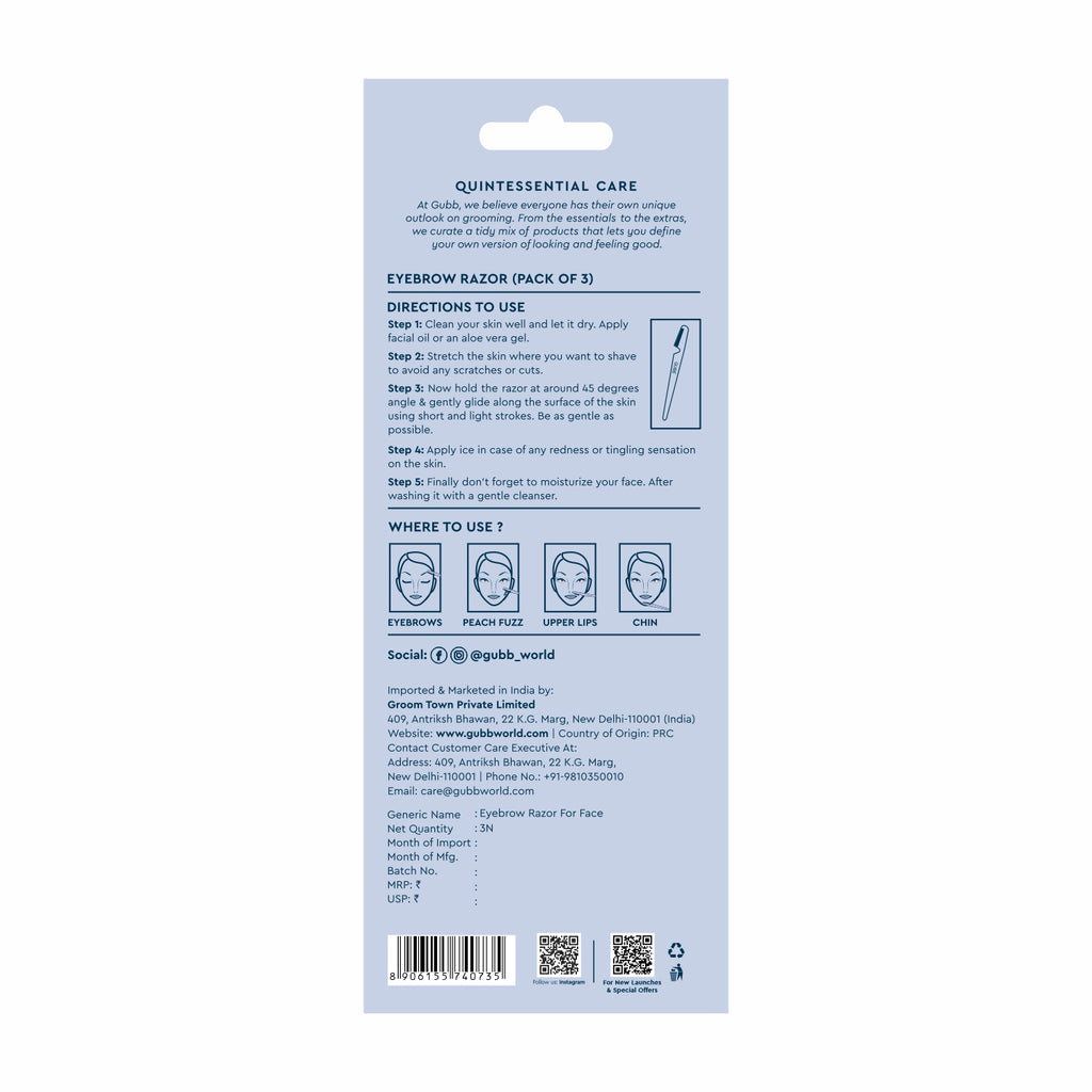 Facial Razors (Pack of 3)
