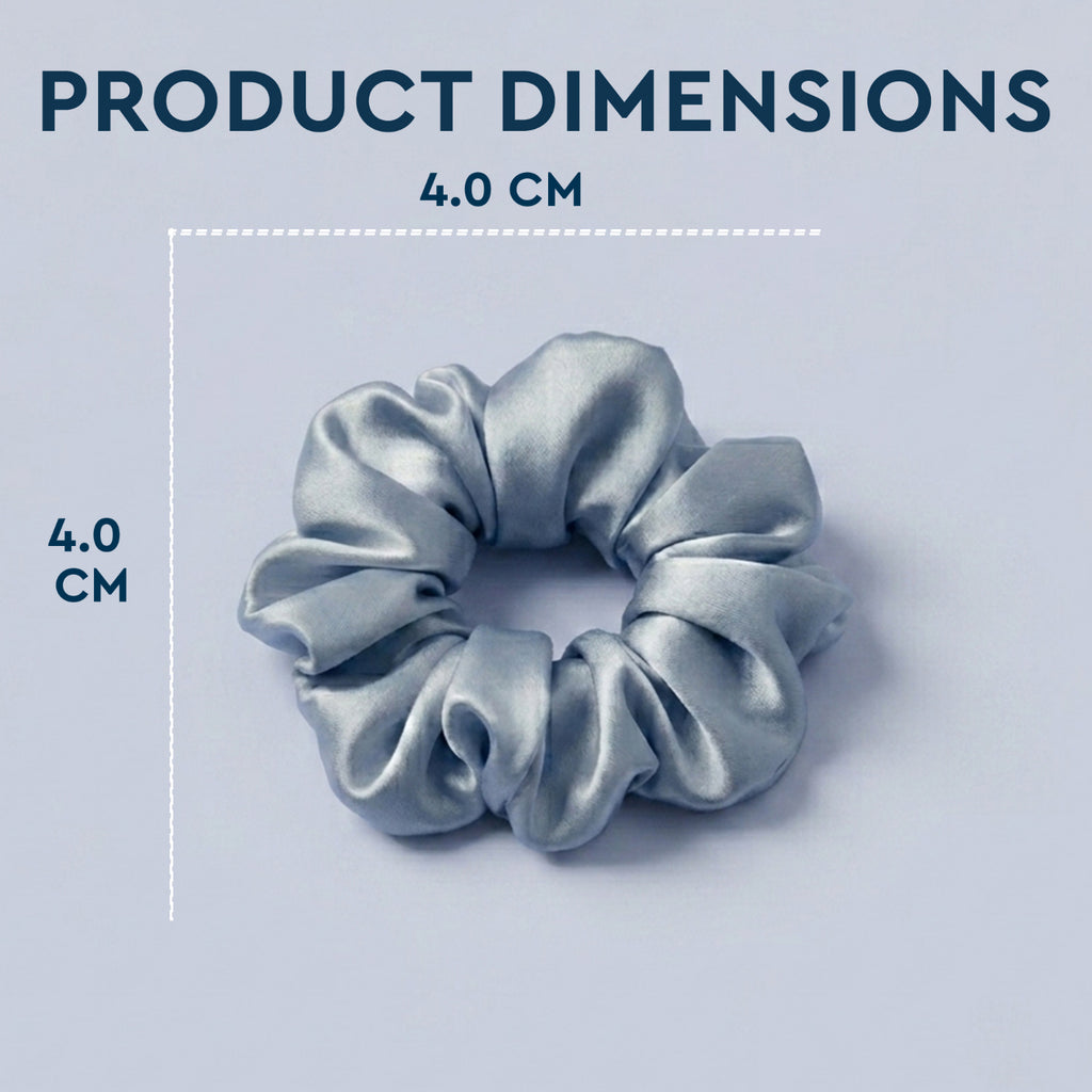Grey Satin Scrunchie
