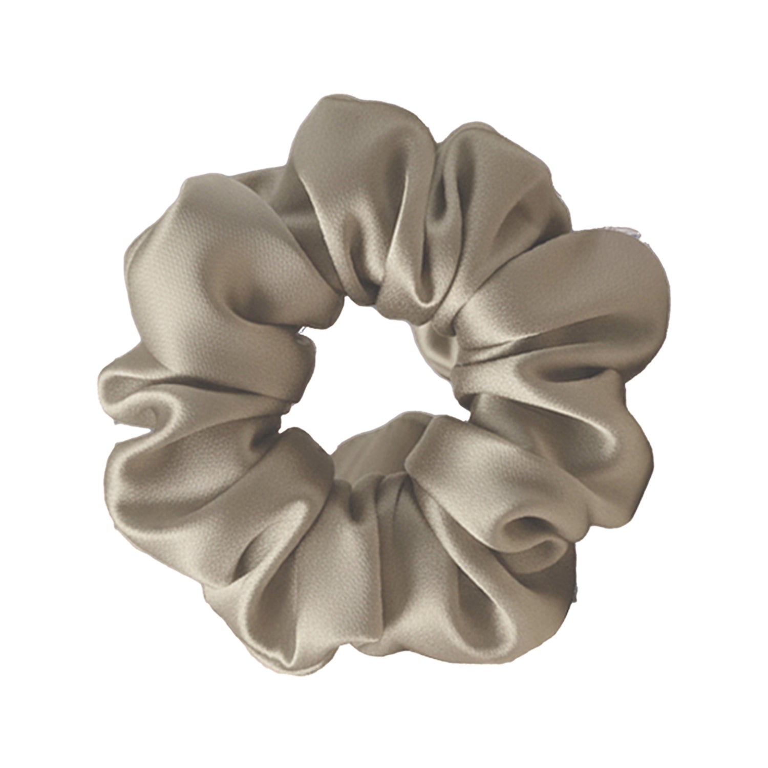 Brown Satin Scrunchie