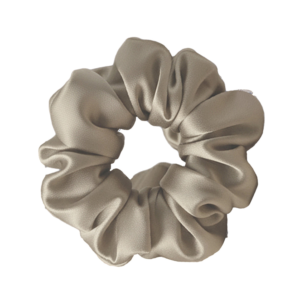 Brown Satin Scrunchie