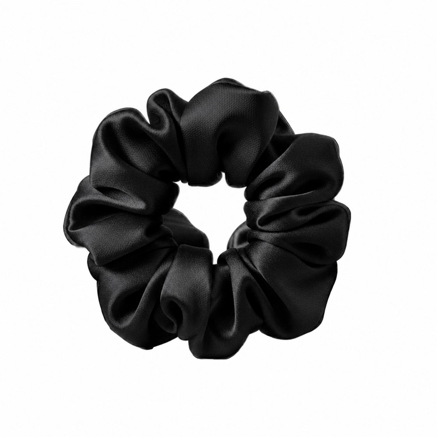 Black Satin Scrunchie