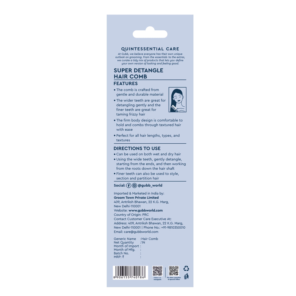 Santorini Hues Super Detangle Hair Comb