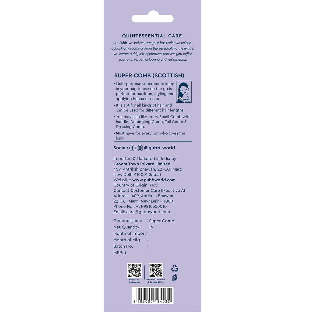 Scottish Super Hair Comb