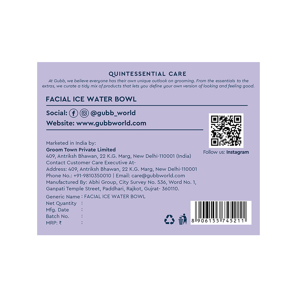 Facial Ice Water Bowl