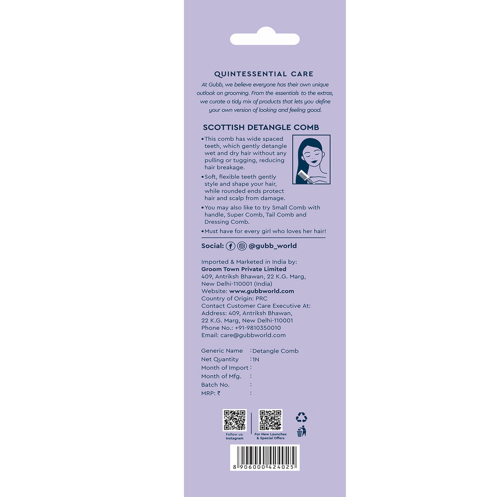 Scottish Detangling Hair Comb