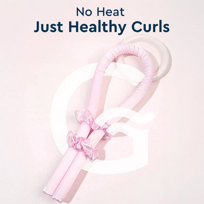 Heat-Free Hair Curler - Voluminous & Long Lasting Curls | 1 Hair Ribbon & 2 Scrunchies