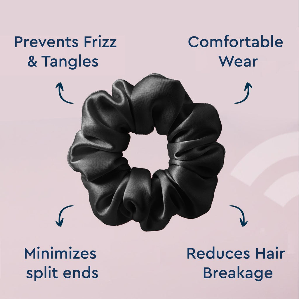 Black Satin Scrunchie