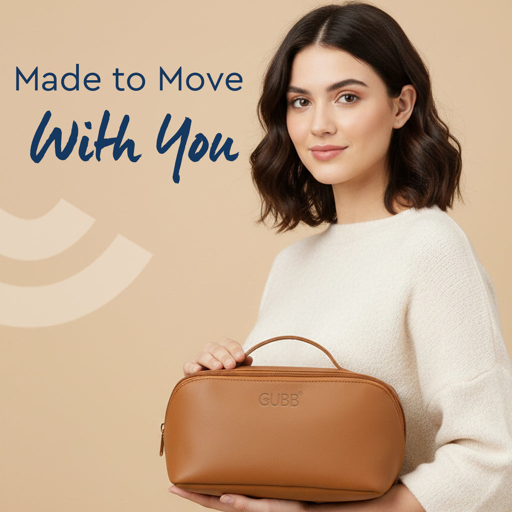 Makeup Organiser Bag Brown