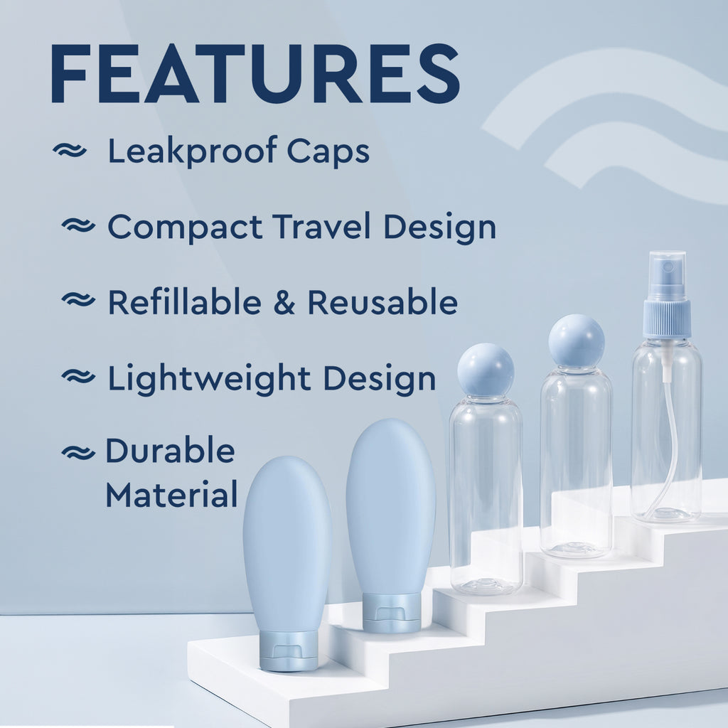 Travel Bottles (Pack Of 5)