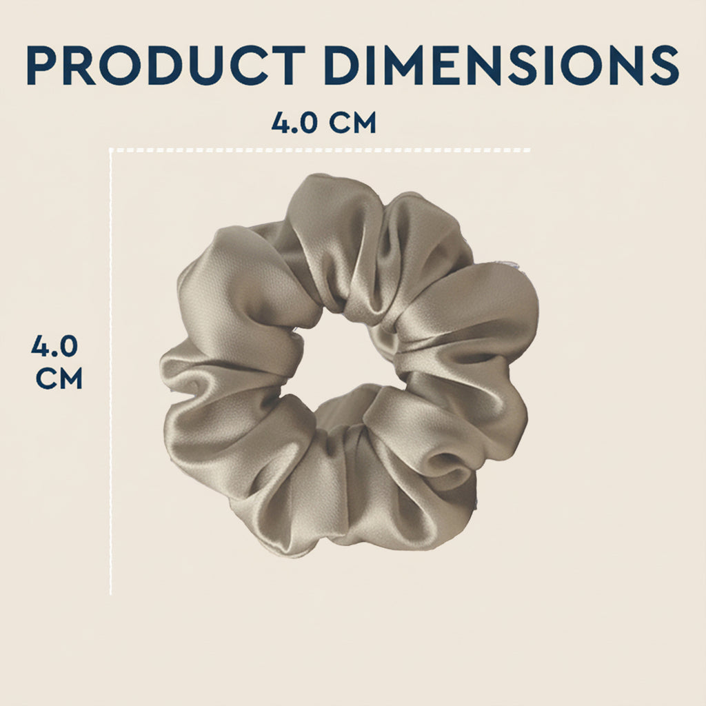 Brown Satin Scrunchie