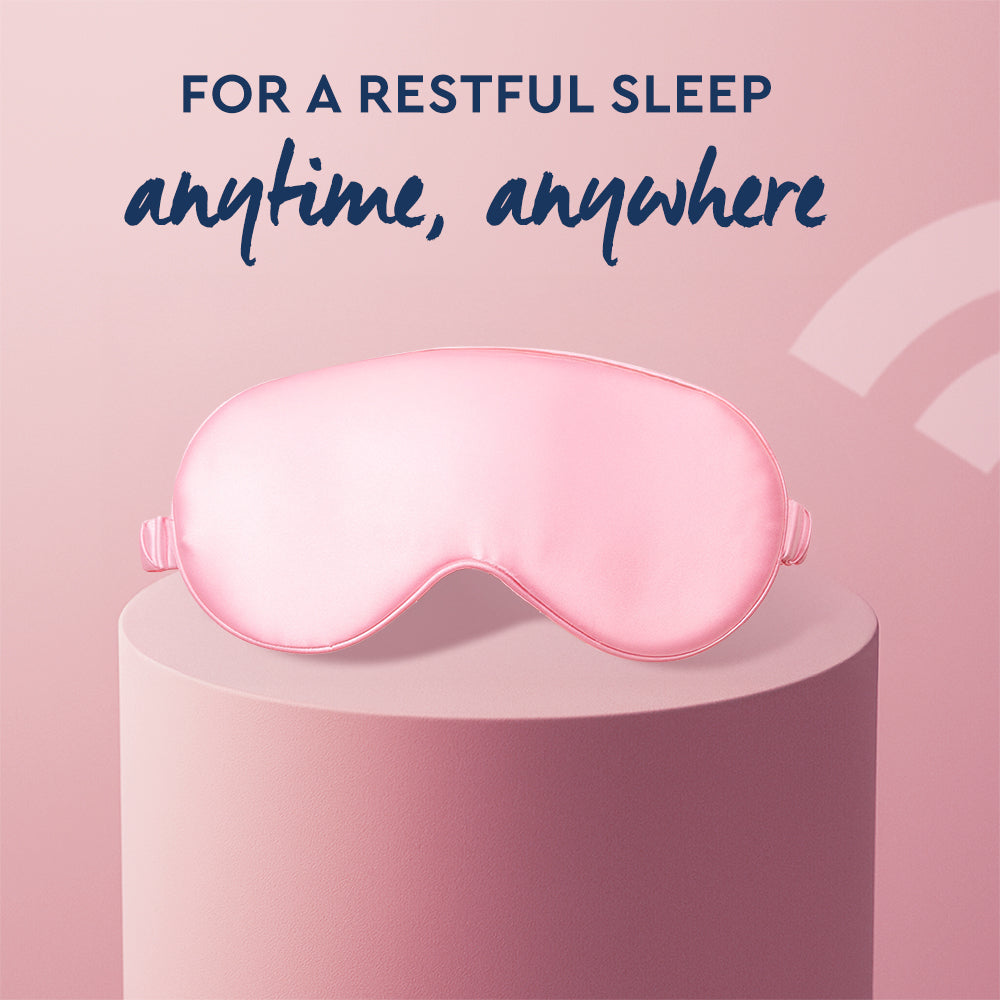PINK SATIN EYE MASK