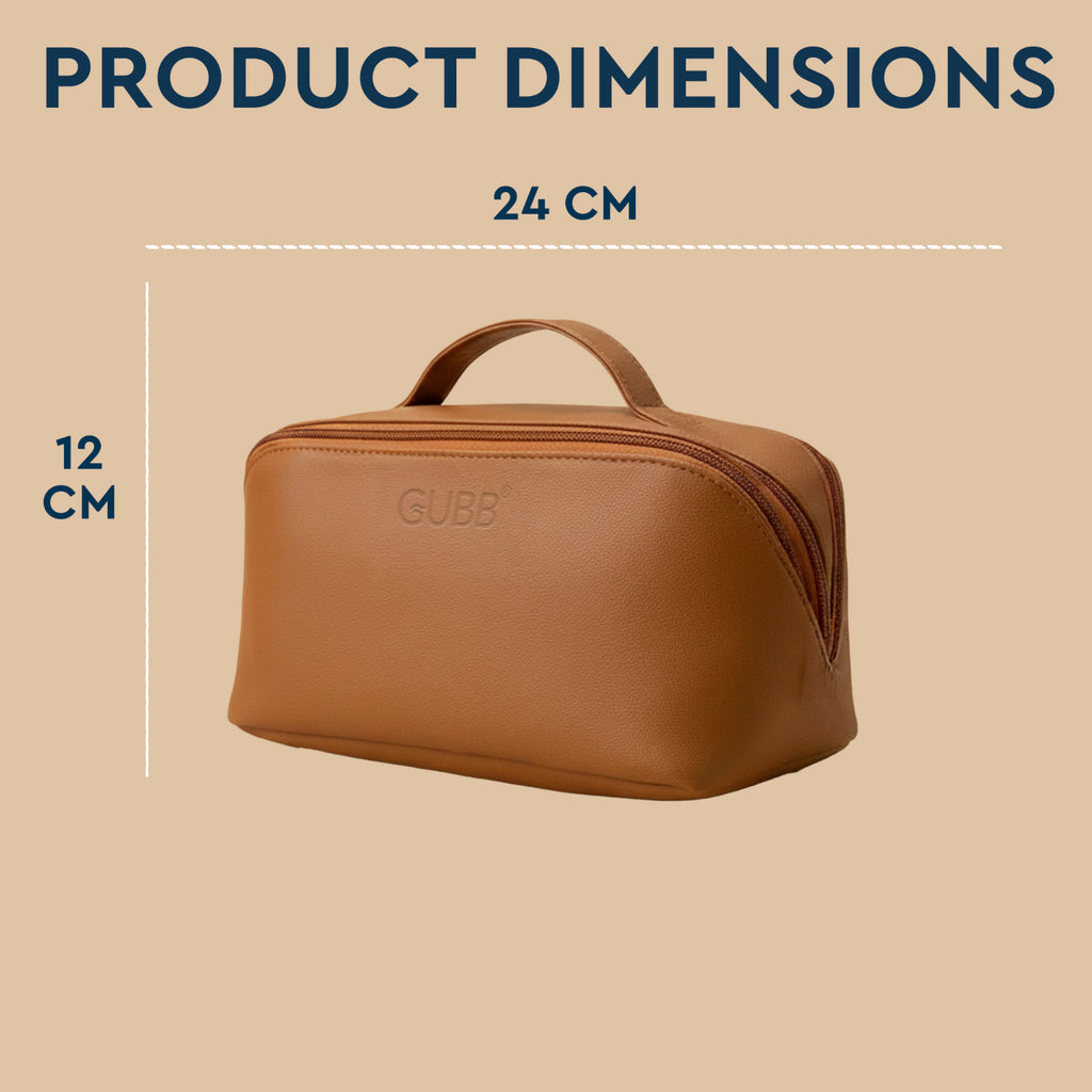 Makeup Organiser Bag Brown