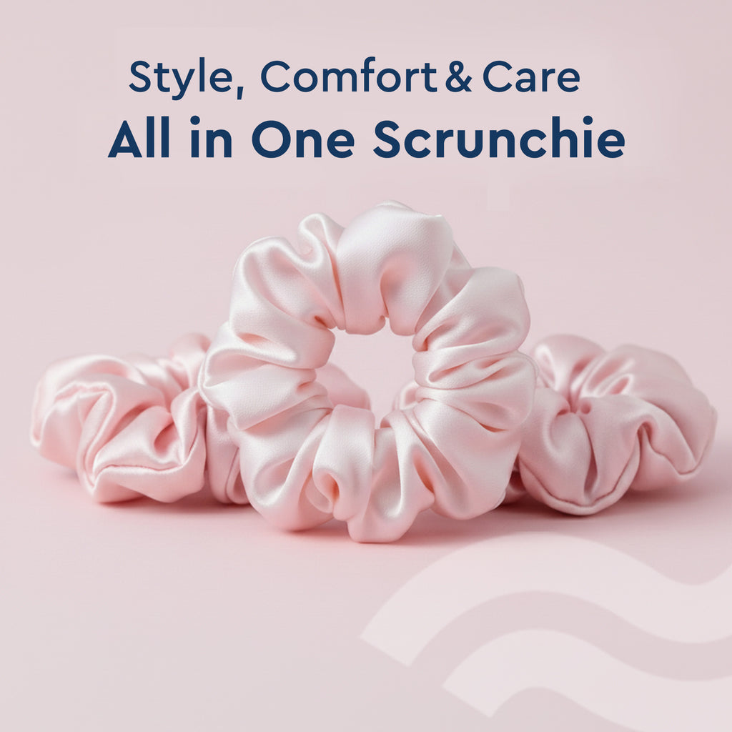 Light Pink Satin Scrunchie