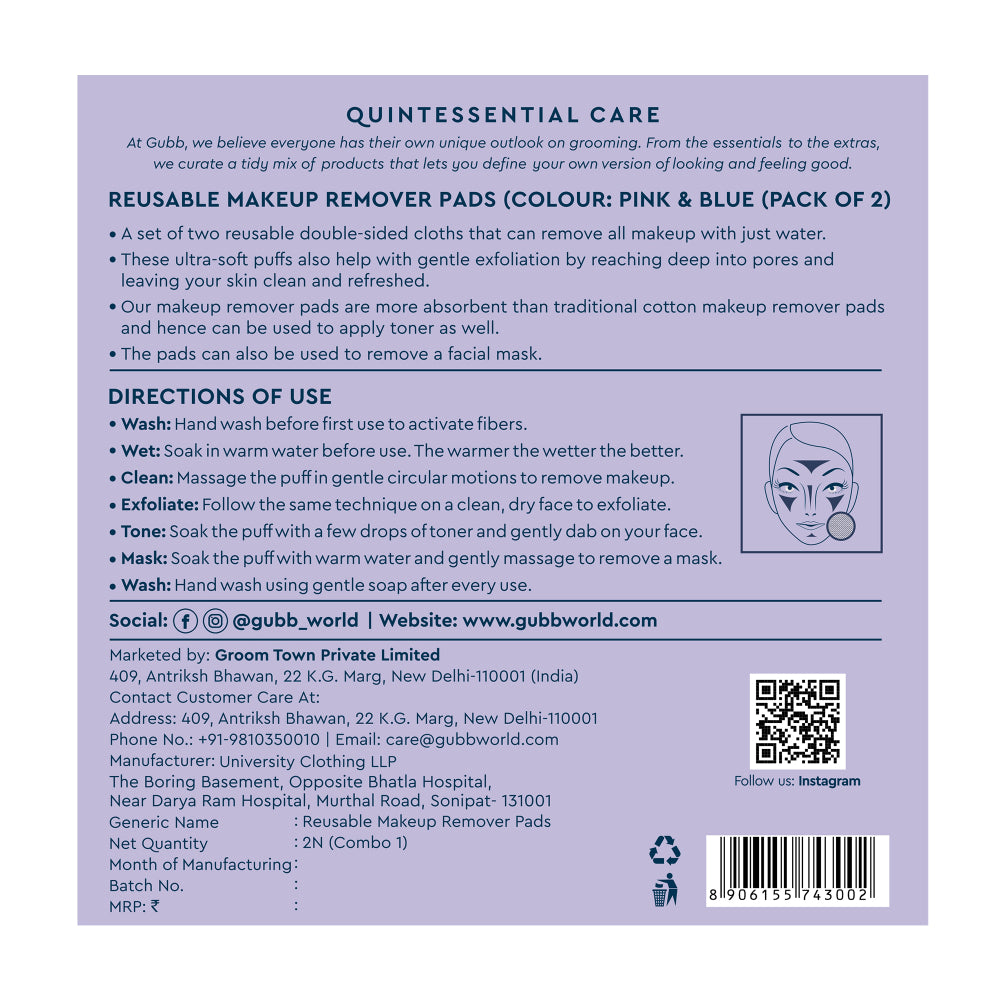 REUSABLE MAKEUP REMOVER PADS