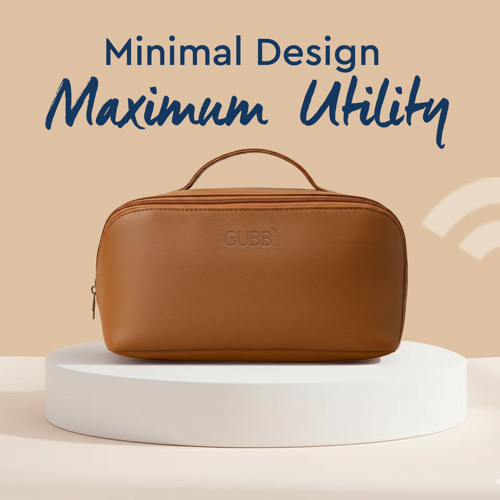 Makeup Organiser Bag Brown