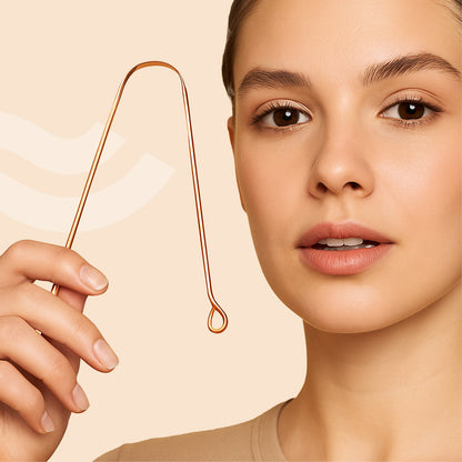 TONGUE CLEANER COPPER (ROUND)