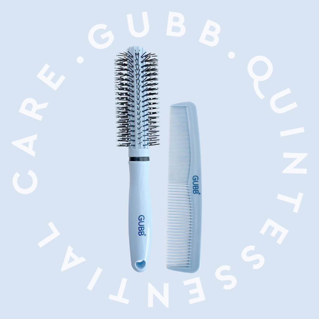 Santorini Hues Styling Combo (Round Hair Brush & Hair Comb)